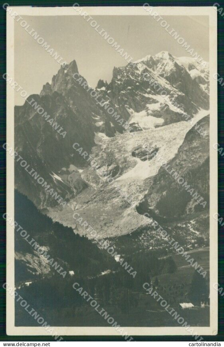 Aosta Brenva Ghiacciaio Monte Bianco Foto Cartolina MX3228 - Aosta