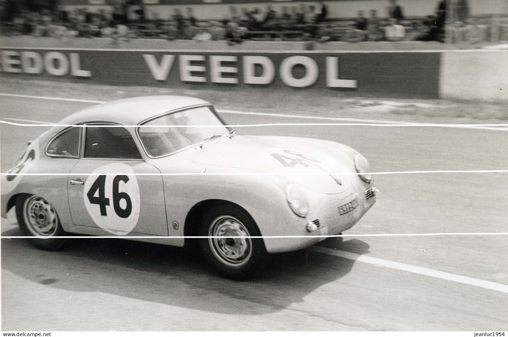 REIMS CIRCUIT DE GUEUX TIRAGE D APRES PLAQUE PHOTO ANCIENNES 1958 PORSCHE    EN 21X 29 - Zonder Classificatie