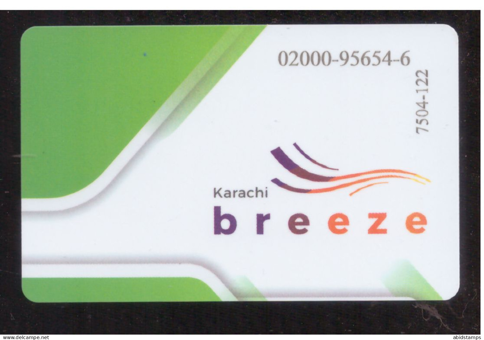 USED COLLECTABLE CARD BUS CARD , TRANSPORT KARACHI BREEZE - Other & Unclassified