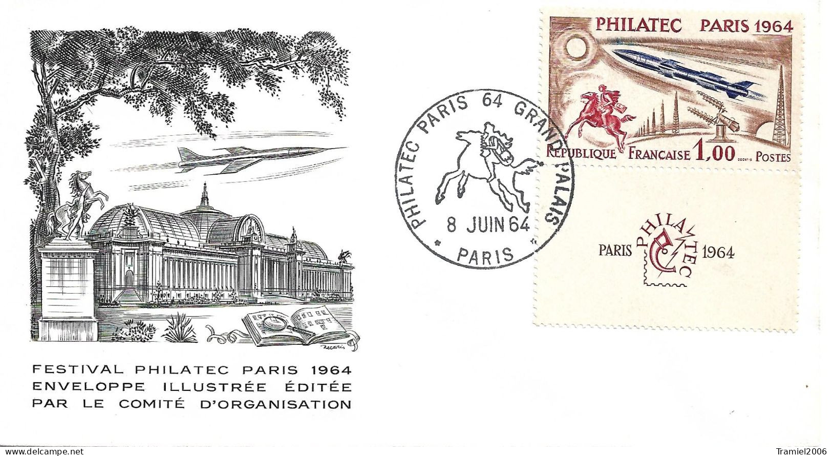 FRANCE 1964 - YT 1422 - PHILATEC PARIS 1964 - 08.06.1964 - 1960-1969