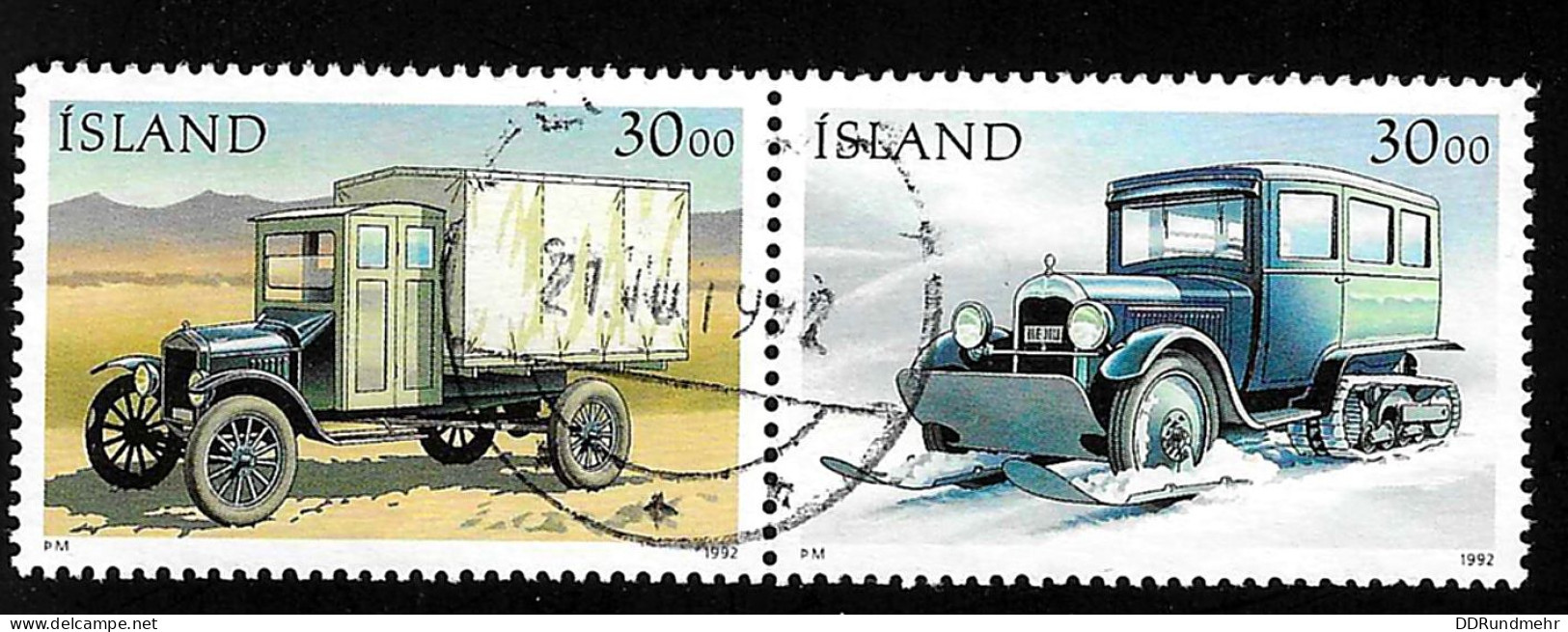 1992 Post Cars  Michel IS 770 - 771 Stamp Number IS 758 - 759 Yvert Et Tellier IS 723 - 724 Used - Oblitérés