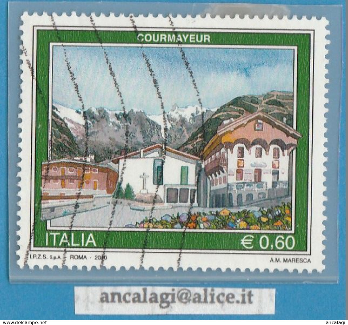 USATI ITALIA 2010 - Ref.1158A "PROPAGANDA TURISTICA: Courmayeur" 1 Val. - - 2001-10: Used