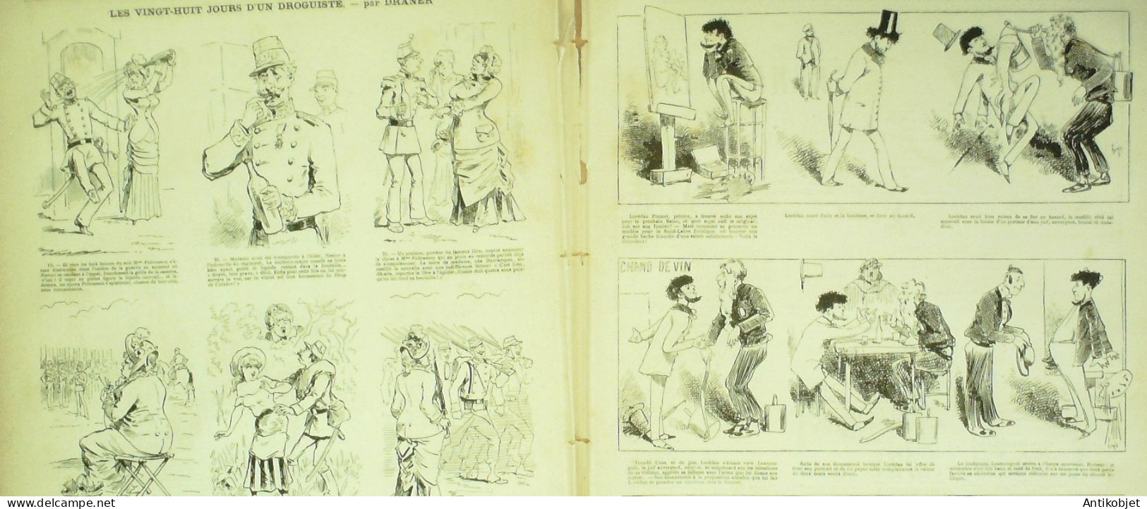 La Caricature 1881 N°  92 Cmment On Voyage Robida 28 Jours D'un Droguiste Draner Loys - Magazines - Before 1900