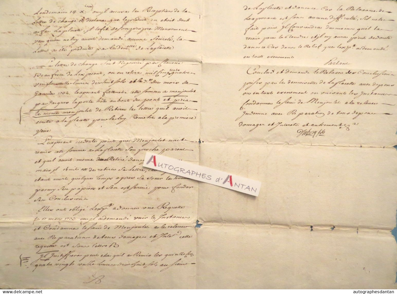 ● Généralité De Pau Me Henry Daugerat De GAN - Demoiselle Anne De LAPLACETTE - Acte Manuscrit Cachet Basses Pyrénées - Seals Of Generality