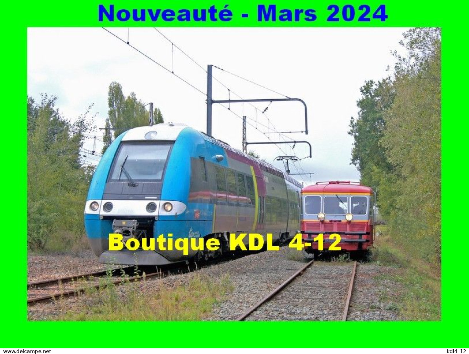 ACACF 843 - Automotrice Z 27500 Et Autorail Billard 901 Quittant La Gare - CONNERRE BEILLE - Sarthe - Connerre