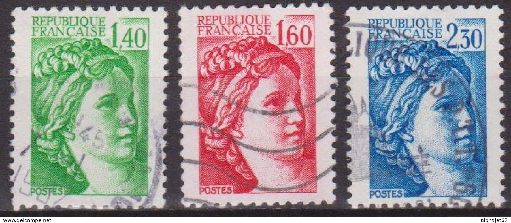 Sabine Du Peintre Louis David - FRANCE - Série Courante - N° 2154-2155-2156 - 1981 - Used Stamps