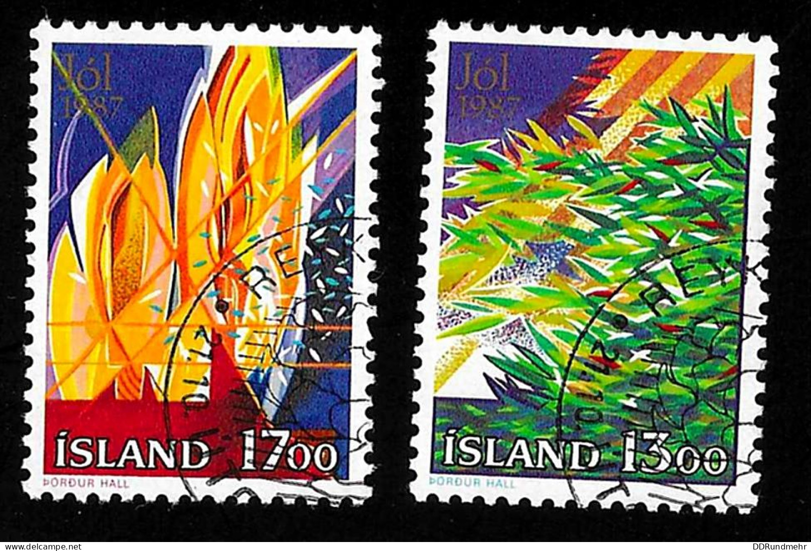 1987 Cristmas  Michel IS 678 - 679 Stamp Number IS 652 - 653 Yvert Et Tellier IS 631 - 632 Used - Gebruikt