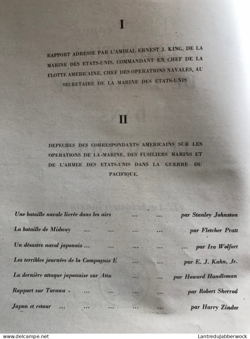 EVOLUTION DE LA GUERRE DANS LE PACIFIQUE L'AMERIQUE RIPOSTE WW2 JAPON BATAILLE DU MIDWAY ATTU TARAWA NAVALE COMAGNIE E - Guerra 1939-45