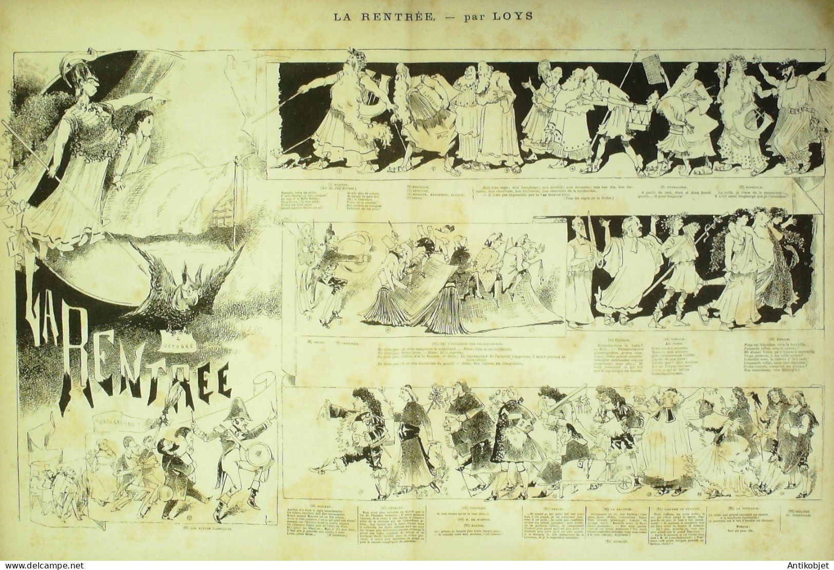 La Caricature 1881 N°  94 Rentrée En Cage Robida Barret Loys Fantaisies Parisiennes Bach - Revistas - Antes 1900