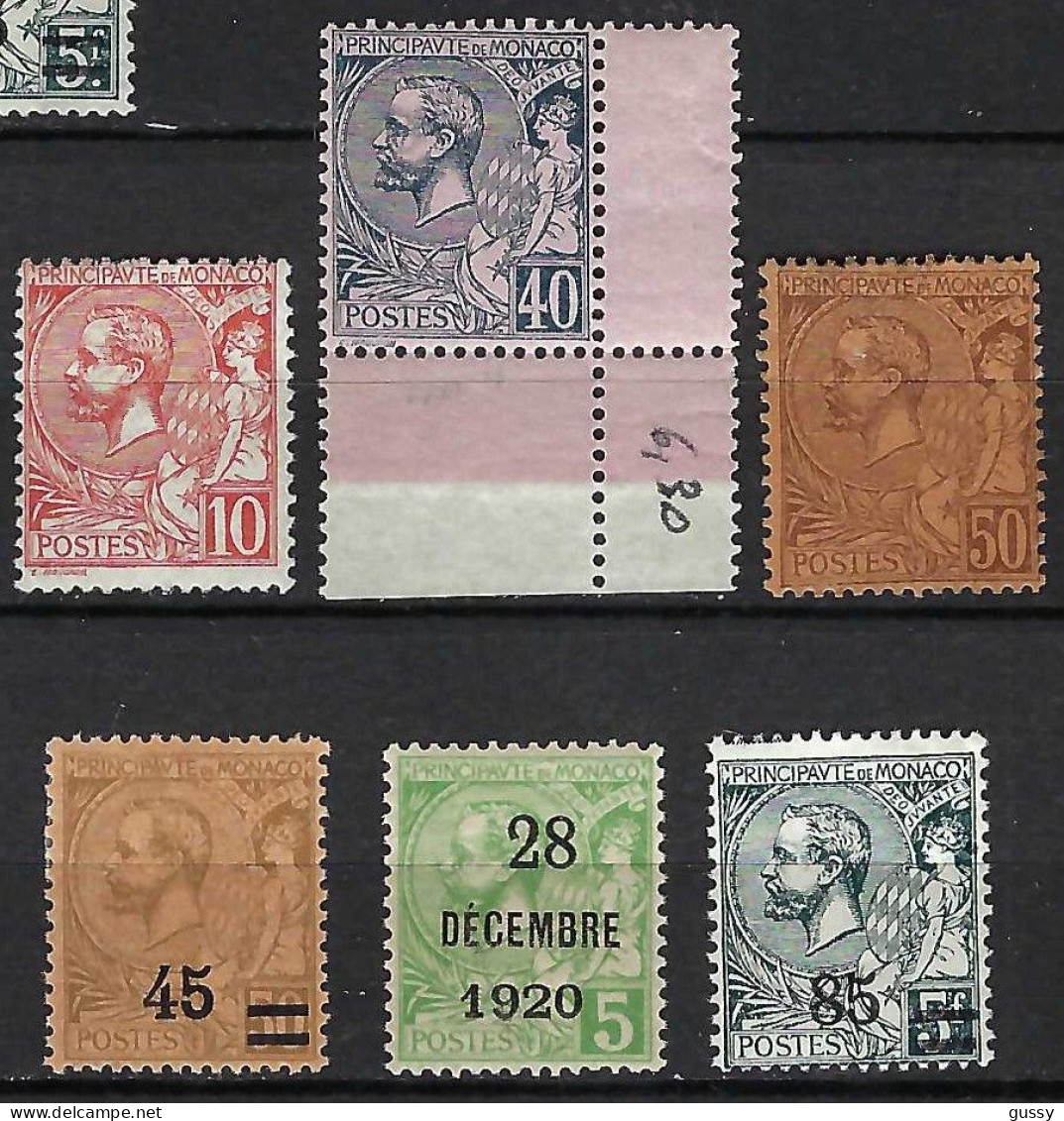 MONACO 1891-1924:  Lot De Neufs** (sauf Le 10c Qui Est Neuf*) - Unused Stamps