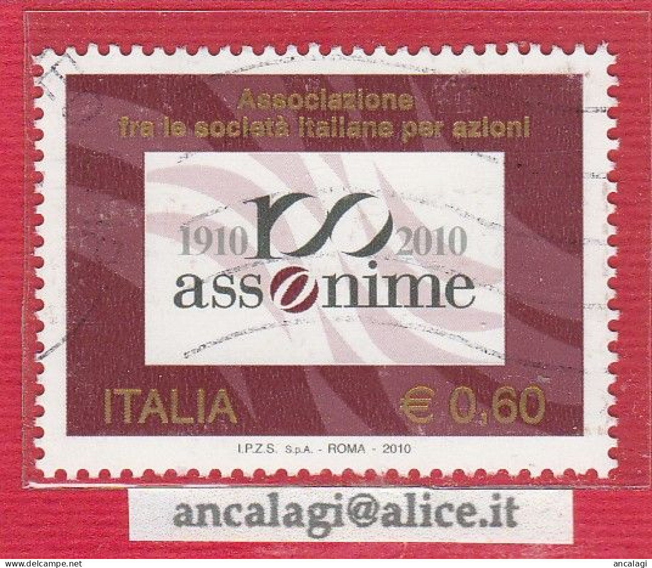 USATI ITALIA 2010 - Ref.1159 "ASSONIME" 1 Val. - - 2001-10: Used