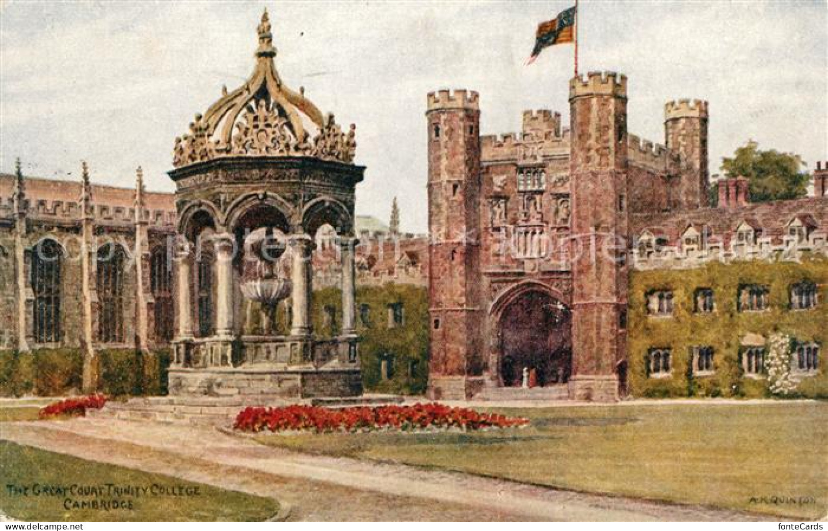 43039342 Cambridge Cambridgeshire Great Court Trinity College Painting Kuenstler - Otros & Sin Clasificación