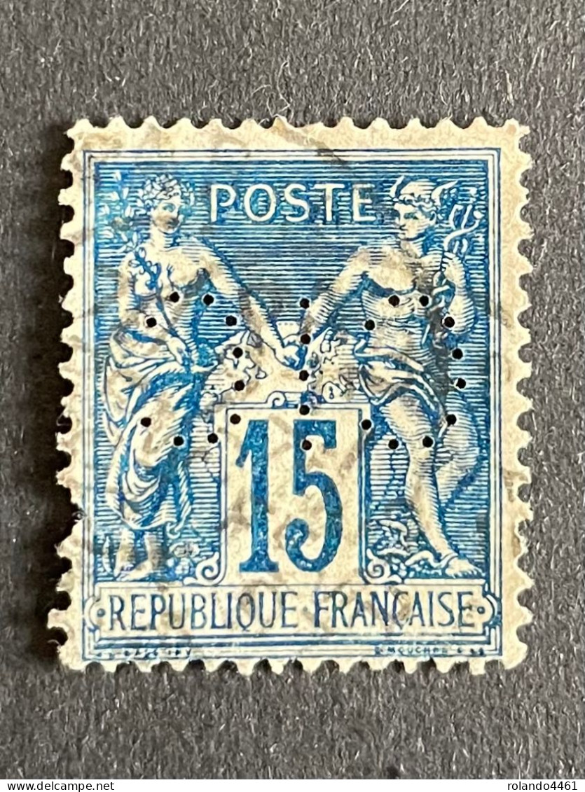 FRANCE C N° 101 Sage CIC 170 Indice 3 Perforé Perforés Perfins Perfin Superbe ! - Other & Unclassified