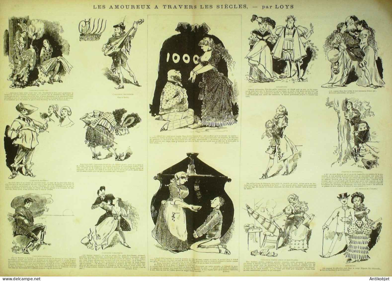 La Caricature 1881 N°  95 Exposition D'électricité Draner Champsaur Les Amoureux Loys - Tijdschriften - Voor 1900