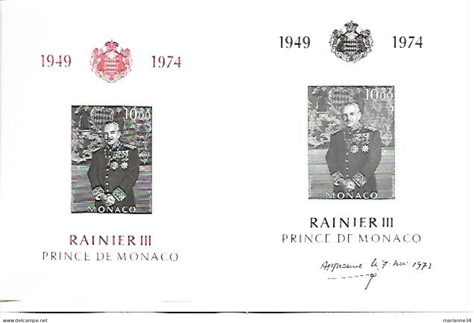 Monaco -1974 - Blocs- N°8** - Rainier III - Blocks & Sheetlets