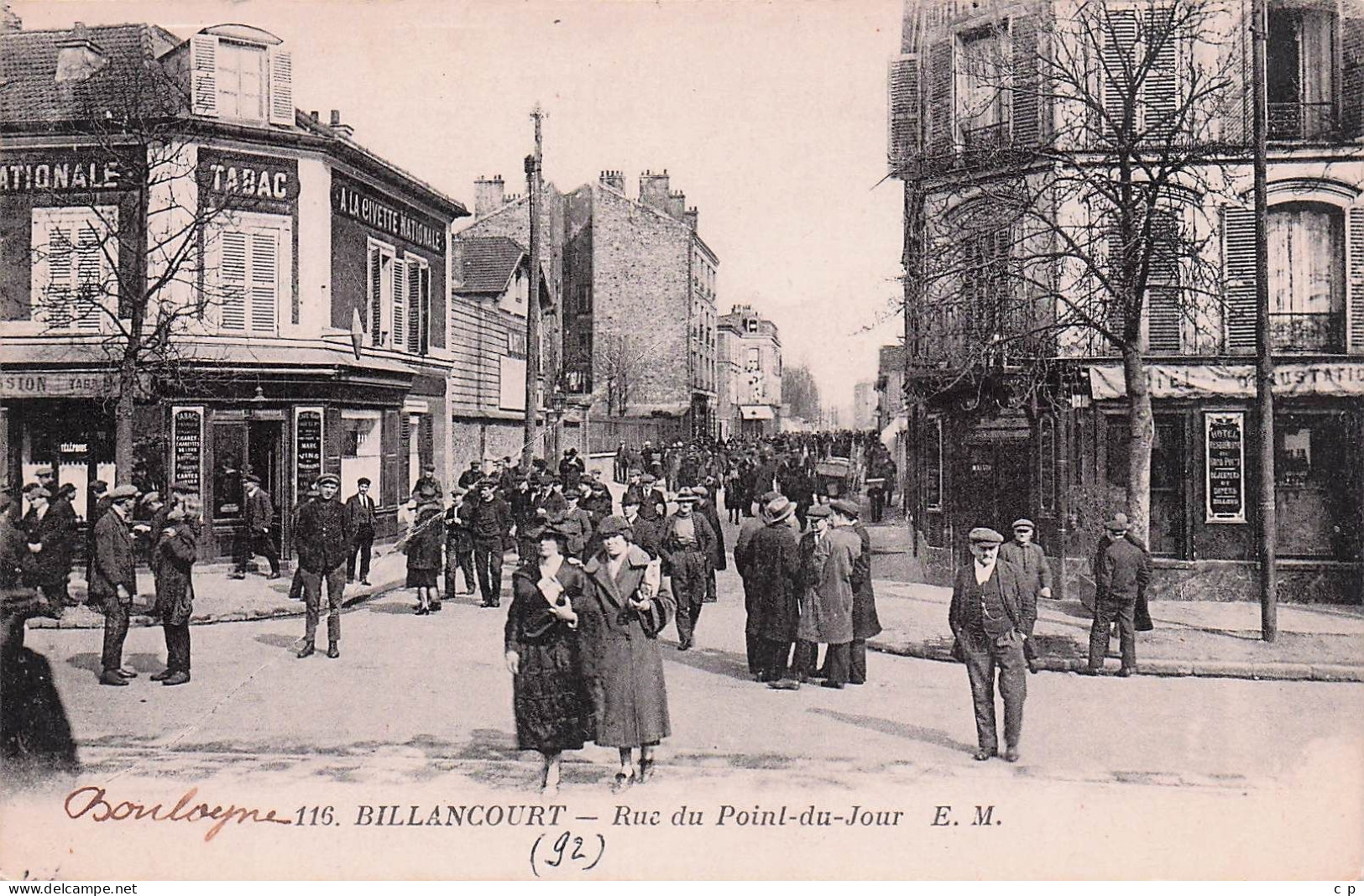 Boulogne Billancourt  - Tabac -  Rue Point Du Jour   -   CPA °J - Boulogne Billancourt