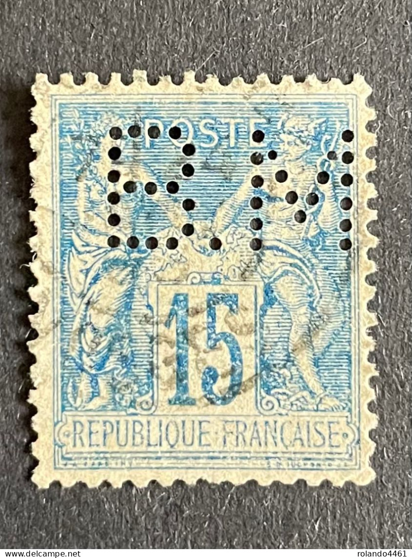 FRANCE B N° 101 Sage B.M 130 Indice 3 Perforé Perforés Perfins Perfin Superbe ! - Autres & Non Classés