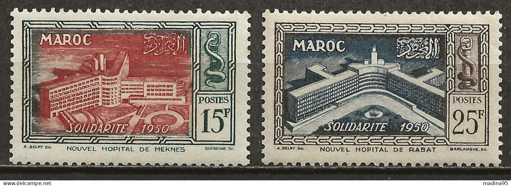 MAROC Colo:, **, N° YT 303 Et 304, TB - Unused Stamps