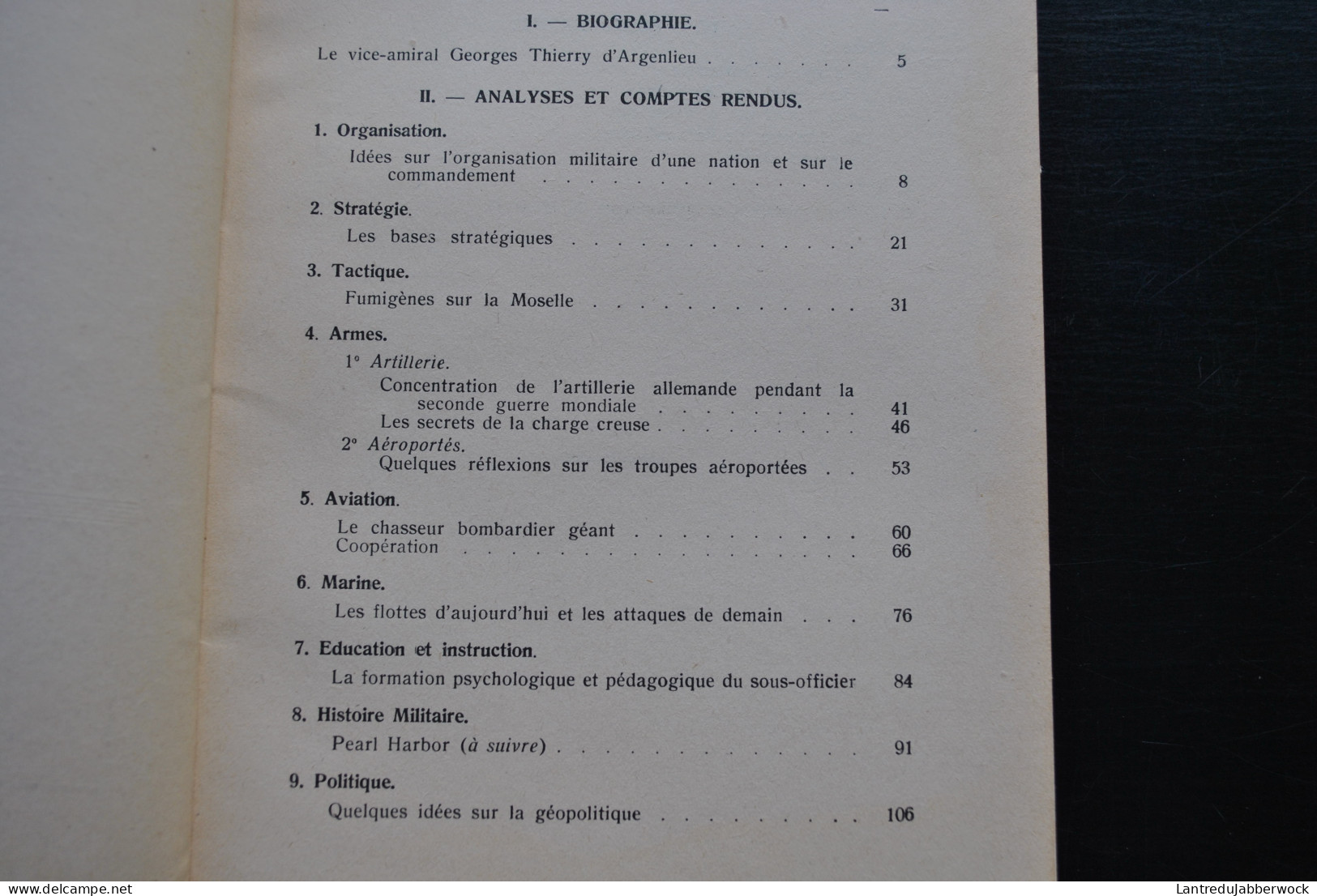 Revue De Documentation Militaire N°24 1949 Stratégie Armes Artillerie Aviation Marine Charge Creuse Troupes Aéroportées - Frans