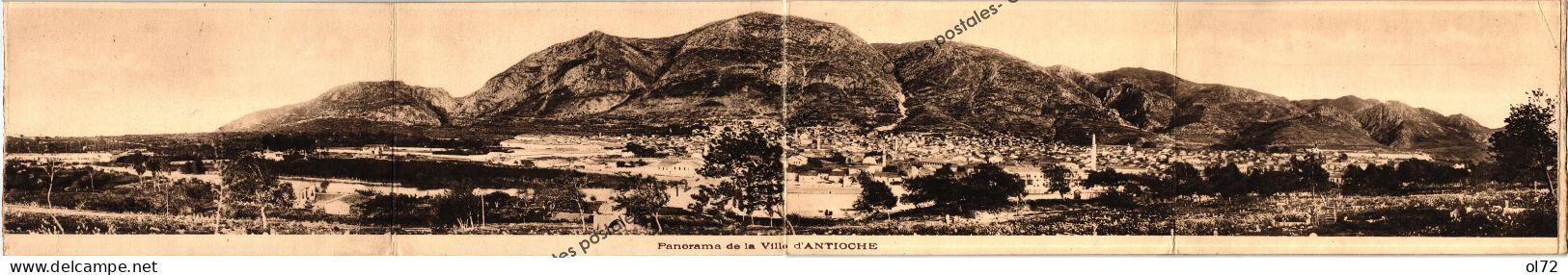 CPA - Turquie - Panorama De La Ville D'Antioche (Antakya) - Carte En 4 Volets - 54 Cm X 9 Cm - Türkei