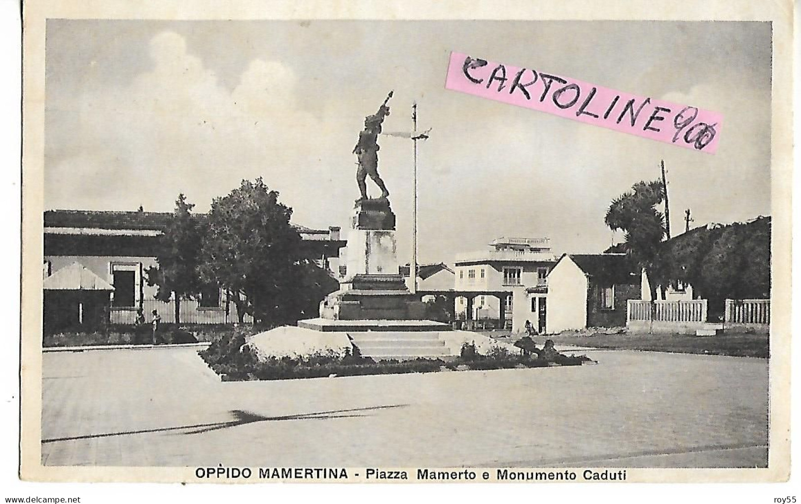 Calabria-reggio Calabria-oppido Mamertina Piazza Mamerto Veduta Monumento Ai Caduti (f.piccolo) - Autres & Non Classés