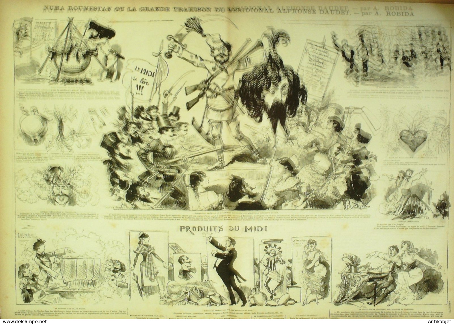 La Caricature 1881 N°  97 Quand On Touche Au Décompte Draner Barret Alphonse Daudet Robida - Zeitschriften - Vor 1900