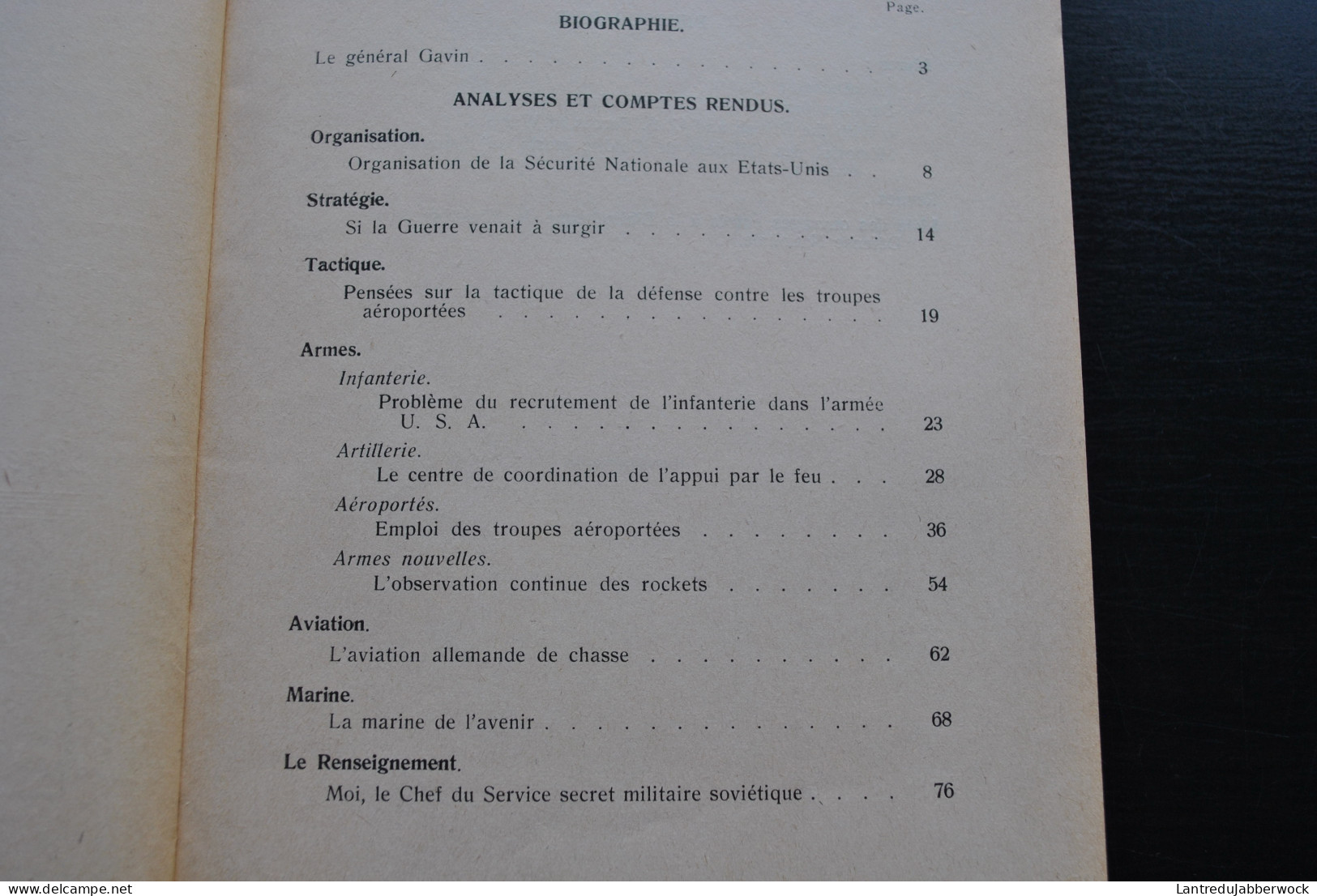 Revue De Documentation Militaire N°25 1949 Stratégie Artillerie Aviation Marine Infanterie Rockets Troupes Aéroportées - Francés