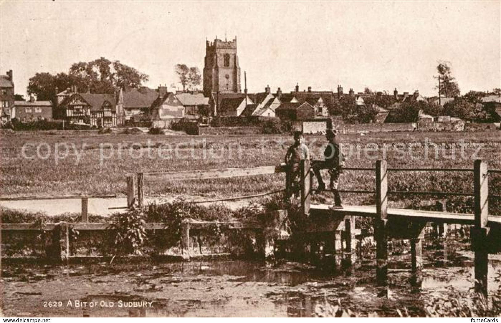 43007854 Sudbury Babergh A Bit Of Old Sudbury Bridge Church  - Otros & Sin Clasificación