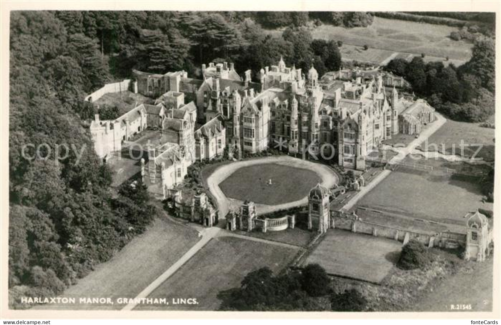 43007843 Grantham St Johns Harlaxton Manor Aerial View  - Other & Unclassified