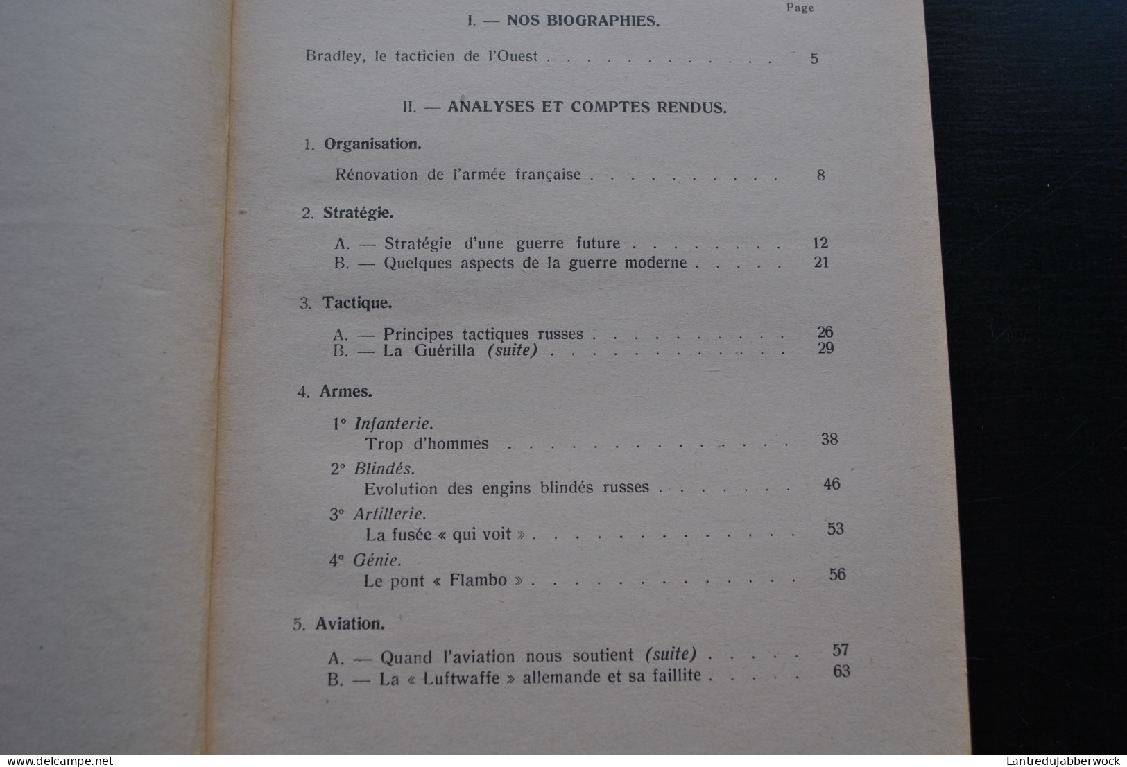 Revue De Documentation Militaire N°17 1948 Stratégie Armes Blindés Infanterie Artillerie Génie Aviation Marine Bismarck - Frans