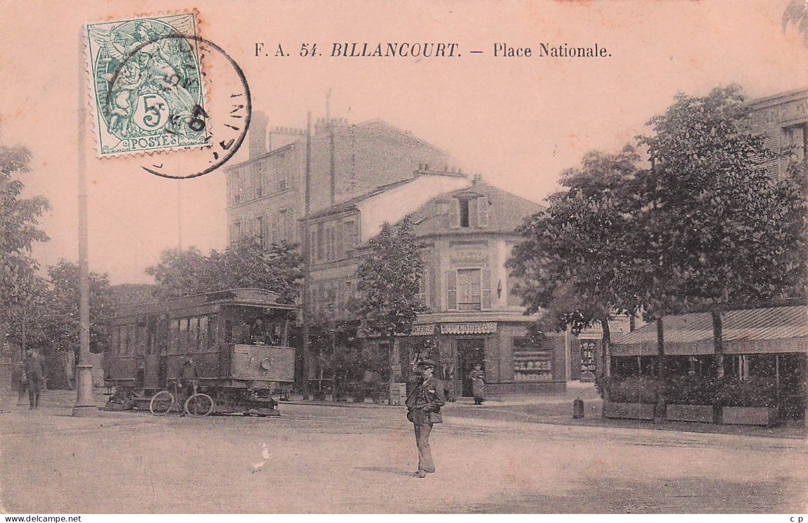 Boulogne Billancourt  - Place Nationale - Tramway -   CPA °J - Boulogne Billancourt
