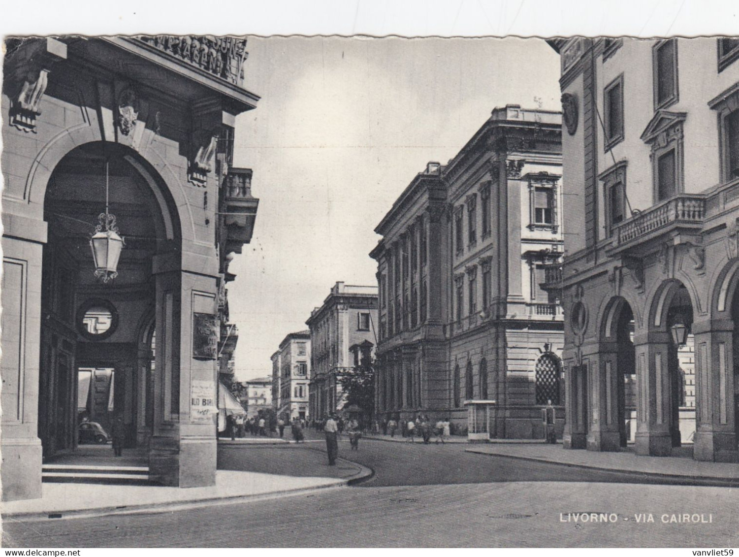 LIVORNO-VIA CAIROLI-CARTOLINA VIAGGIATA 23-11-1953 - Livorno