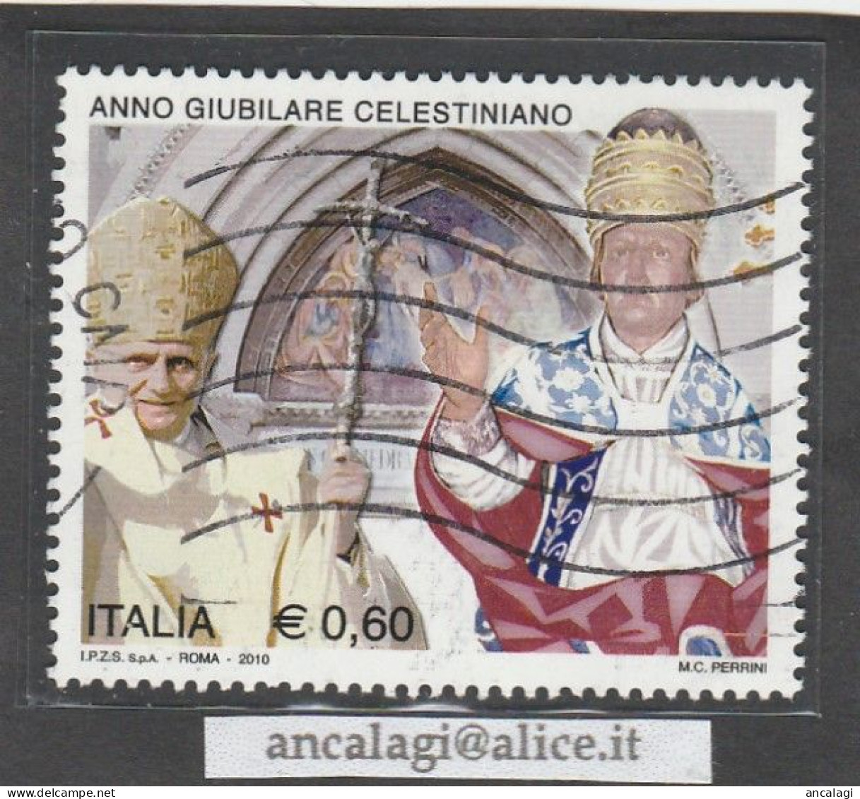 USATI ITALIA 2010 - Ref.1162 "ANNO GIUBILERE CELESTINIANO" 1 Val. - - 2001-10: Afgestempeld
