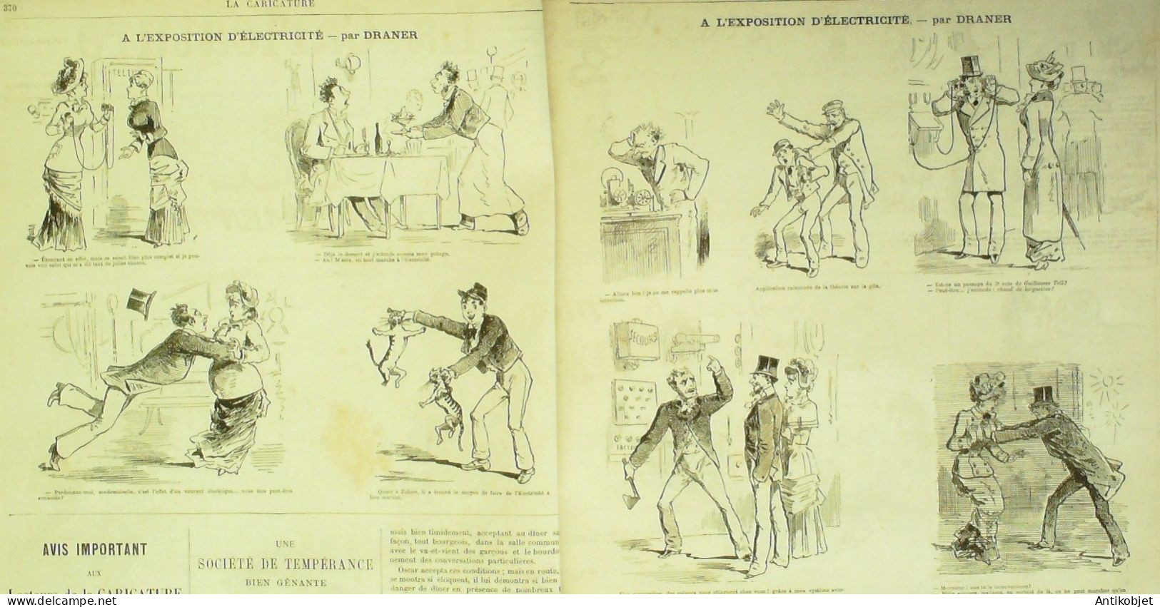 La Caricature 1881 N°  99 Code Sentimental Robida Loys Expo D'électricité Draner - Revistas - Antes 1900