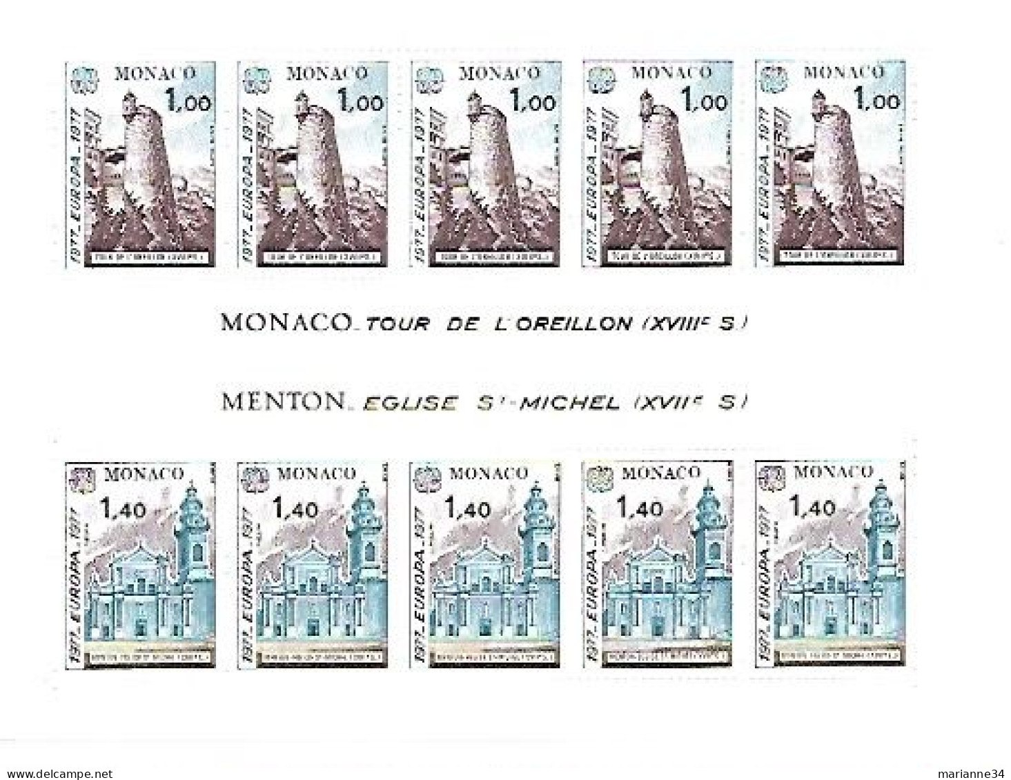 Monaco- 1977- Blocs- N°13**- Europa - Blocks & Kleinbögen