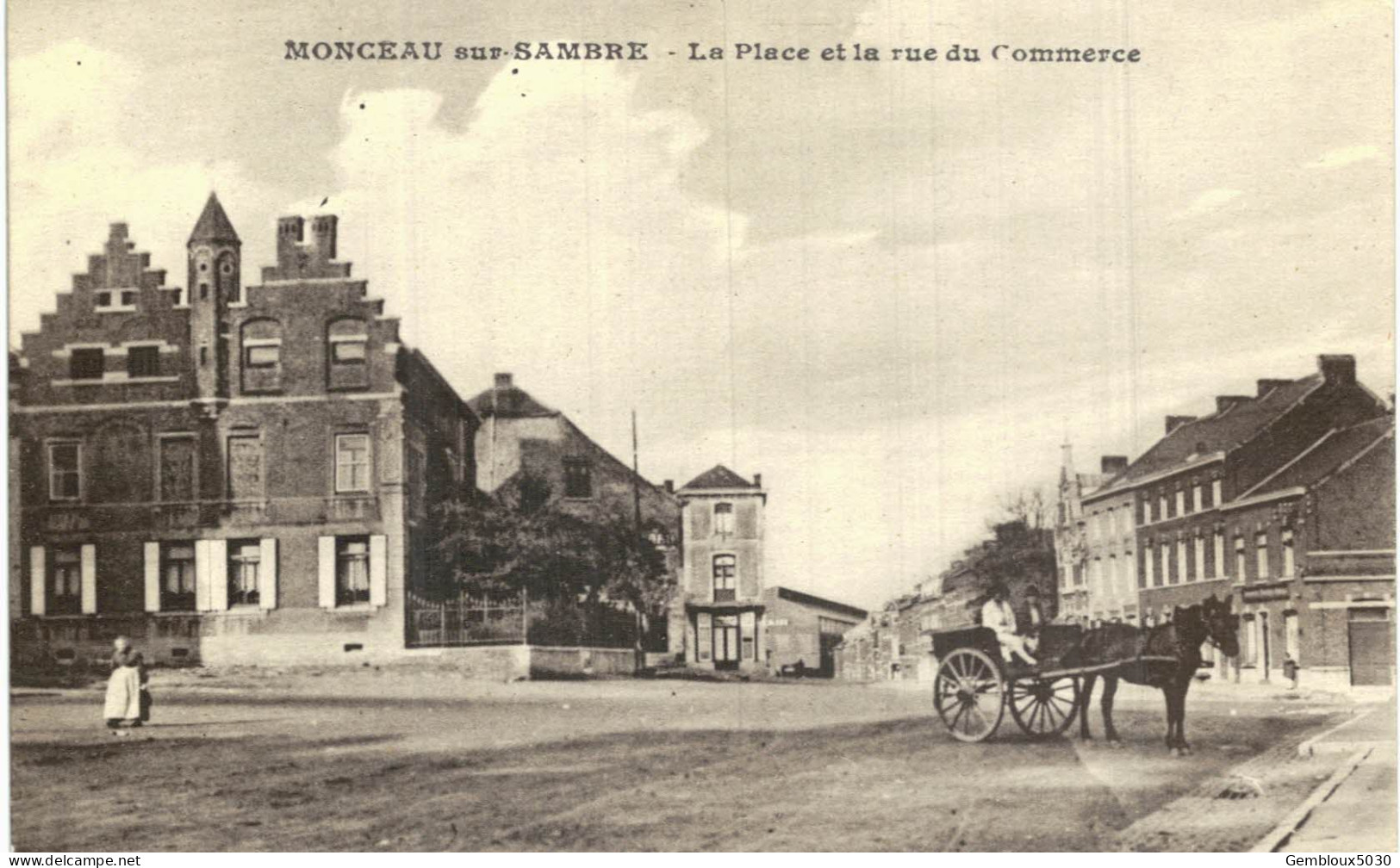 (339) Monceau-sur-Sambre   La Place Et La Rue Du Commerce - Charleroi