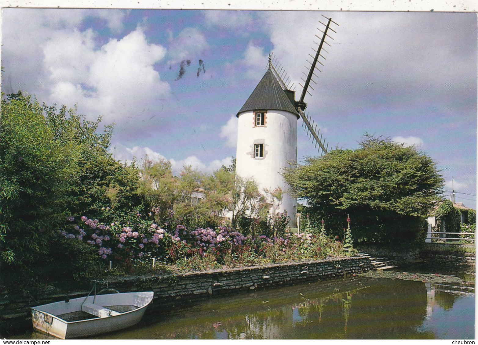 85. BEAUVOIR SUR MER . CPM. MOULIN A VENT. . ANNEE 1993 + TEXTE - Beauvoir Sur Mer