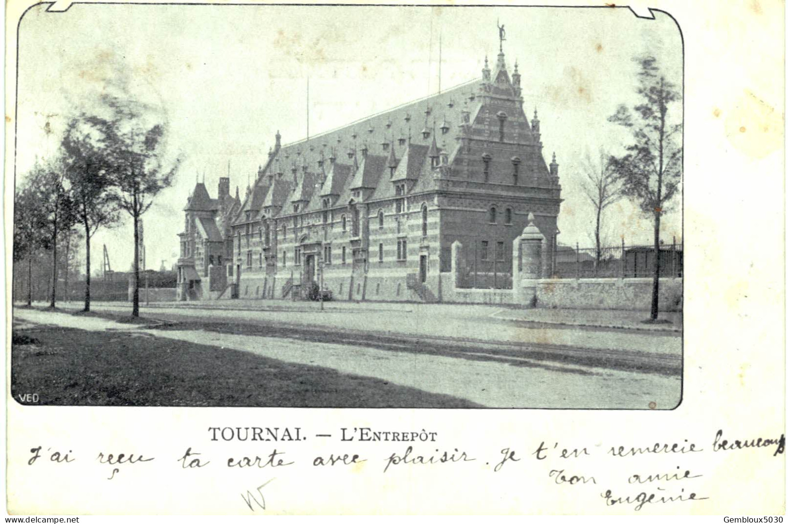 (387A) Tournai L'Entrepôt écrite Vers Bastogne - Tournai