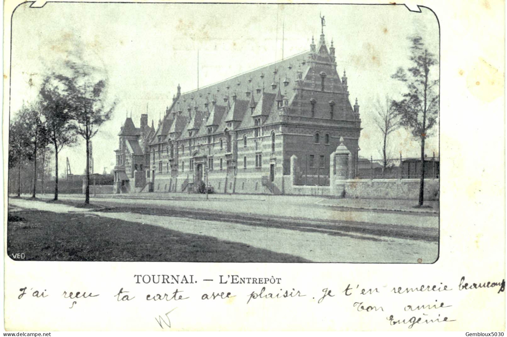 (387A) Tournai L'Entrepôt écrite Vers Bastogne - Doornik