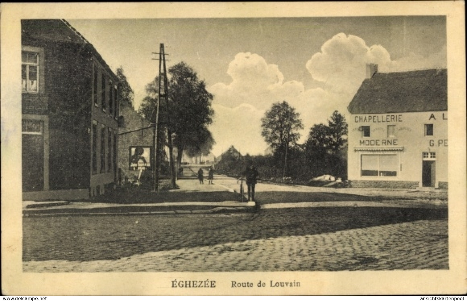 CPA Eghezée Wallonie Namur, Route De Louvain - Andere & Zonder Classificatie