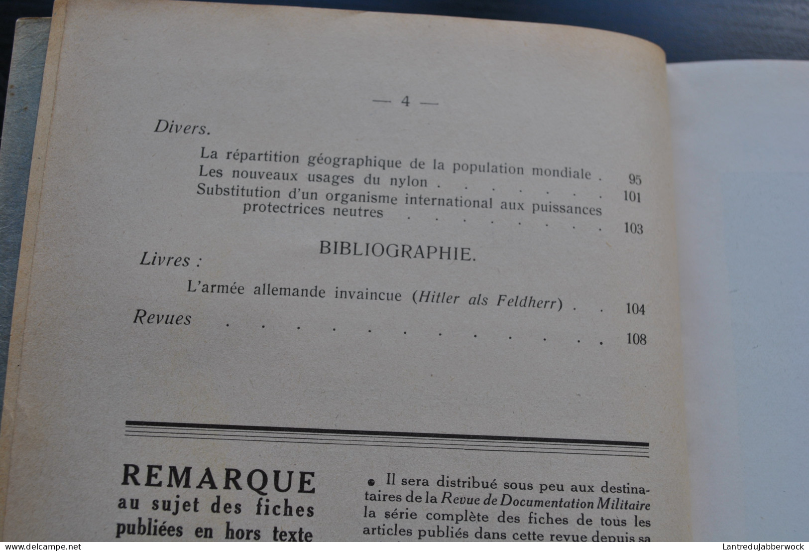 Revue De Documentation Militaire N°34 1949 Tactique Aviation Marine Stratégie Histoire Armes Nouvelles Supersoniques - Französisch