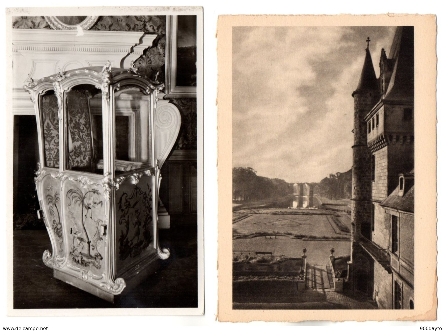 Lot De 2 CP. CHATEAU De MAINTENON: La Chaise à Porteurs De Madame De Maintenon; Le Château De Maintenon. - Maintenon
