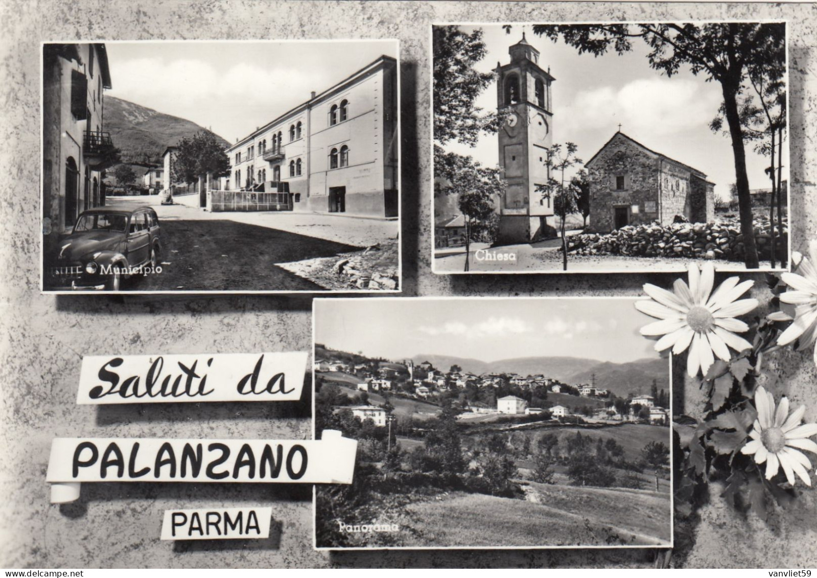 PALANZANO-PARMA-SALUTI DA..-MULTIVEDUTE-CARTOLINA VERA FOTOGRAFIA-VIAGGIATA 13-11-1961 - Parma