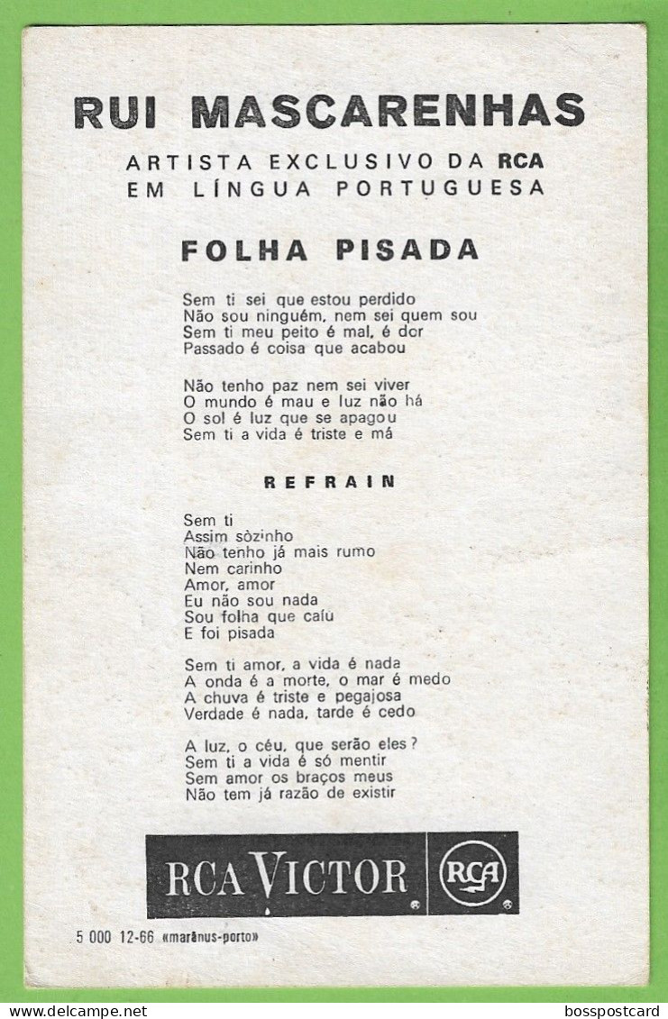 Lisboa - Rui Mascarenhas (Autografado) - Teatro - Cinema - Actor - Actriz - Artista - Música - Portugal - Música Y Músicos