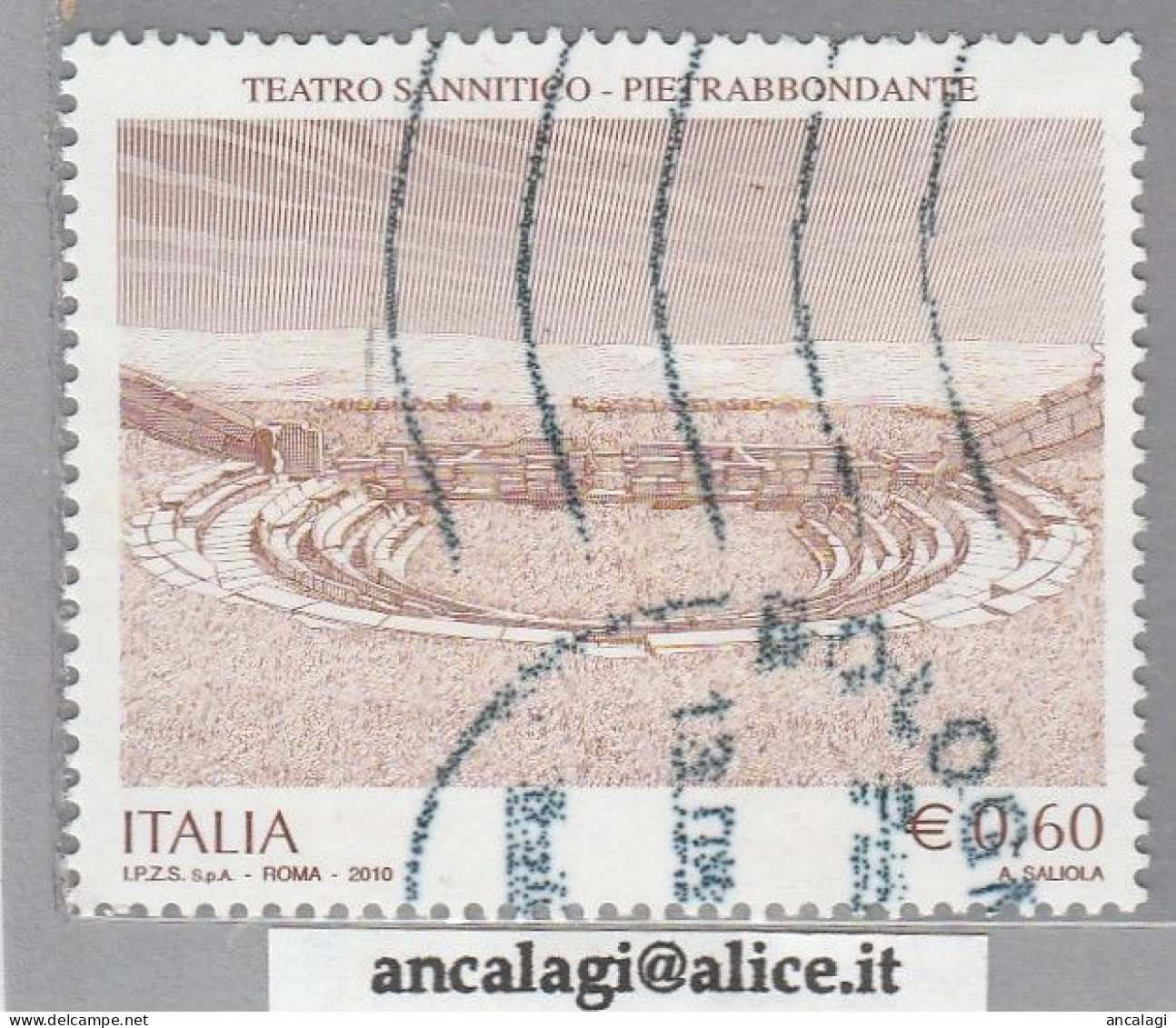 USATI ITALIA 2010 - Ref.1165 "TEATRO SANNITICO" 1 Val. - - 2001-10: Gebraucht