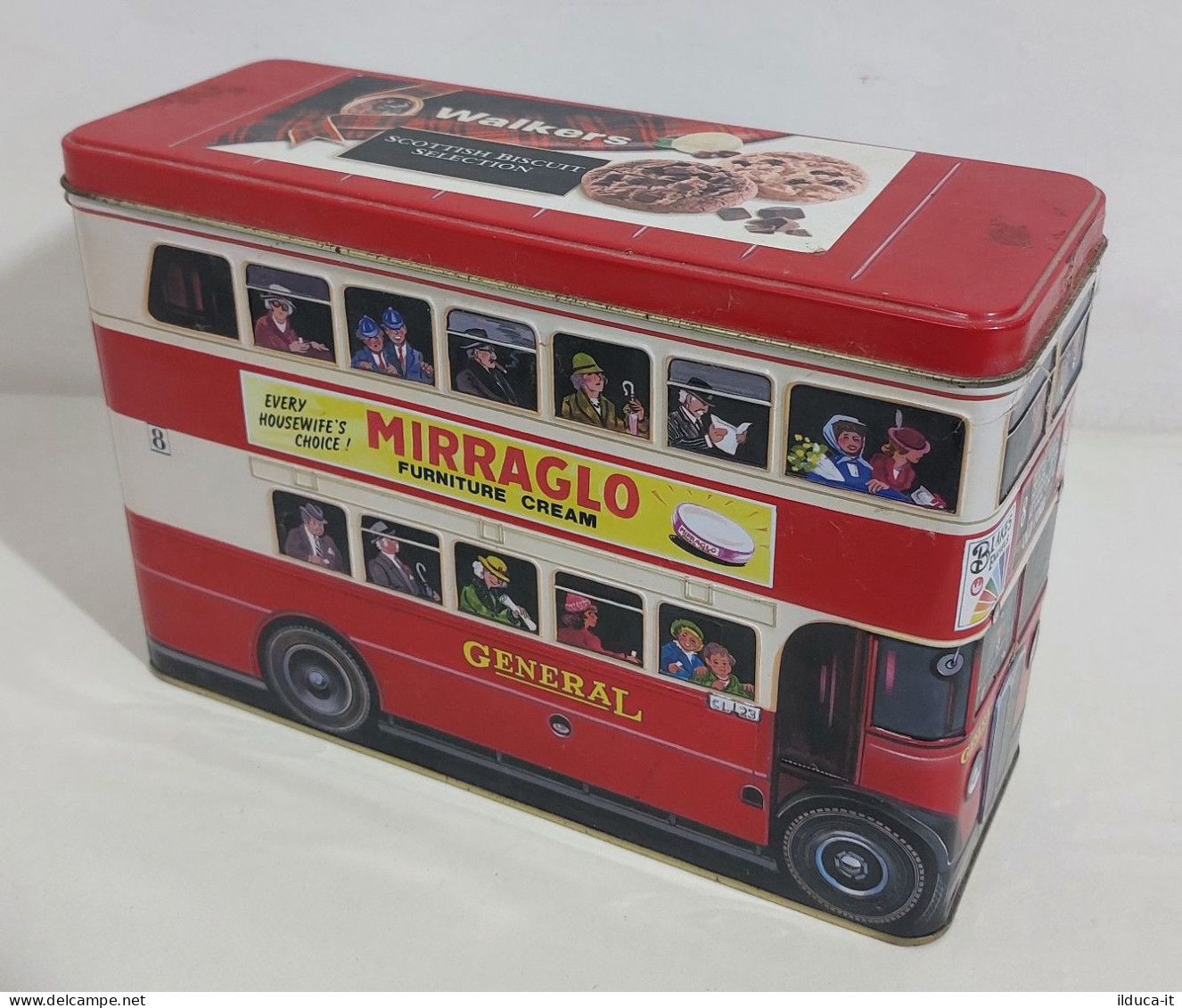 69795 Scatola Di Latta A Forma Di Bus Inglese - Walkers Scottish Biscuit - Boxes