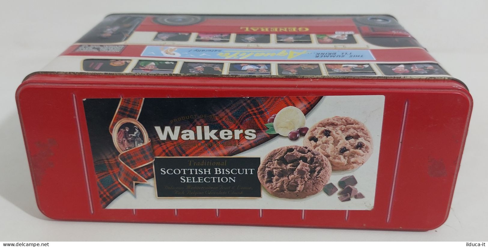 69795 Scatola Di Latta A Forma Di Bus Inglese - Walkers Scottish Biscuit - Dosen