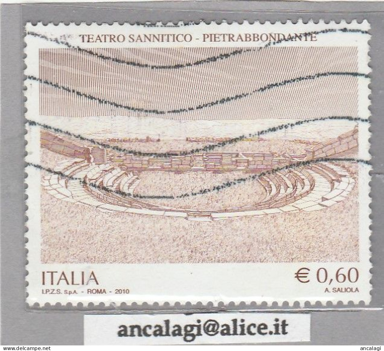 USATI ITALIA 2010 - Ref.1165A "TEATRO SANNITICO" 1 Val. - - 2001-10: Afgestempeld