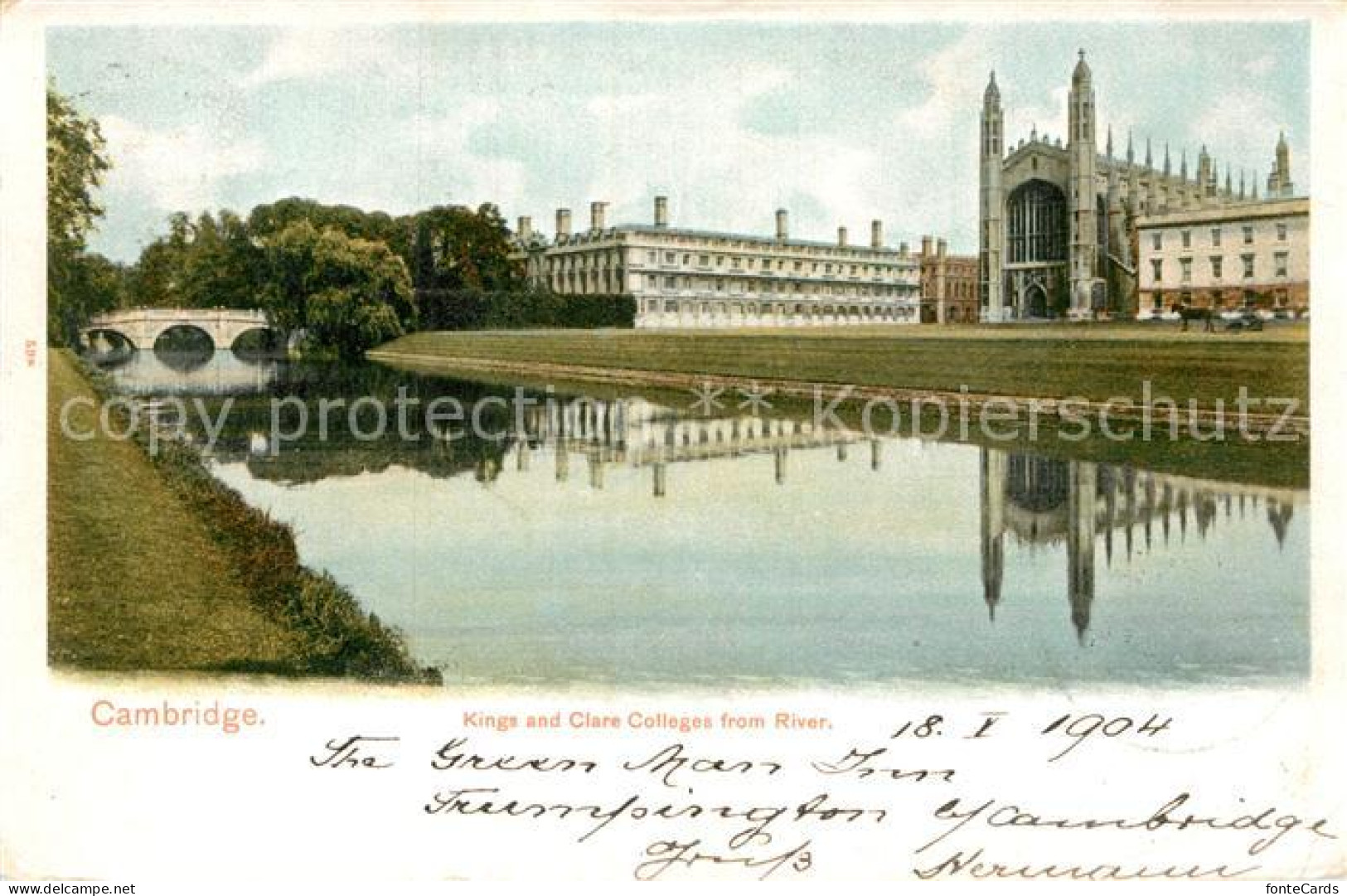 43007351 Cambridge Cambridgeshire Kings And Clare Colleges From River Cambridge - Other & Unclassified