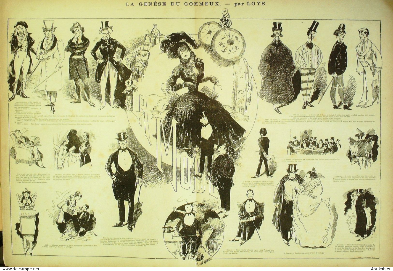 La Caricature 1881 N°102 Genèse Du Commeux Loys Succès Du Jour Draner Trock - Magazines - Before 1900